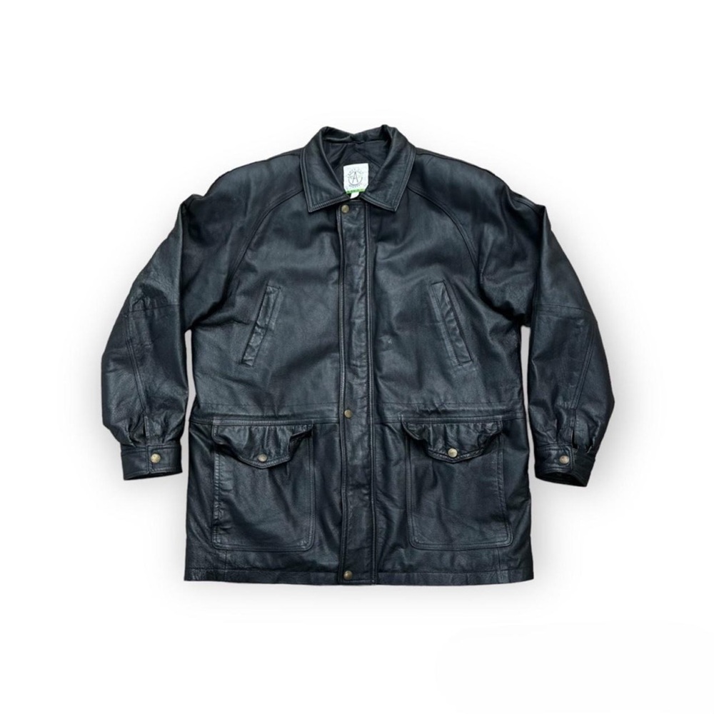 Vintage black leather jacket